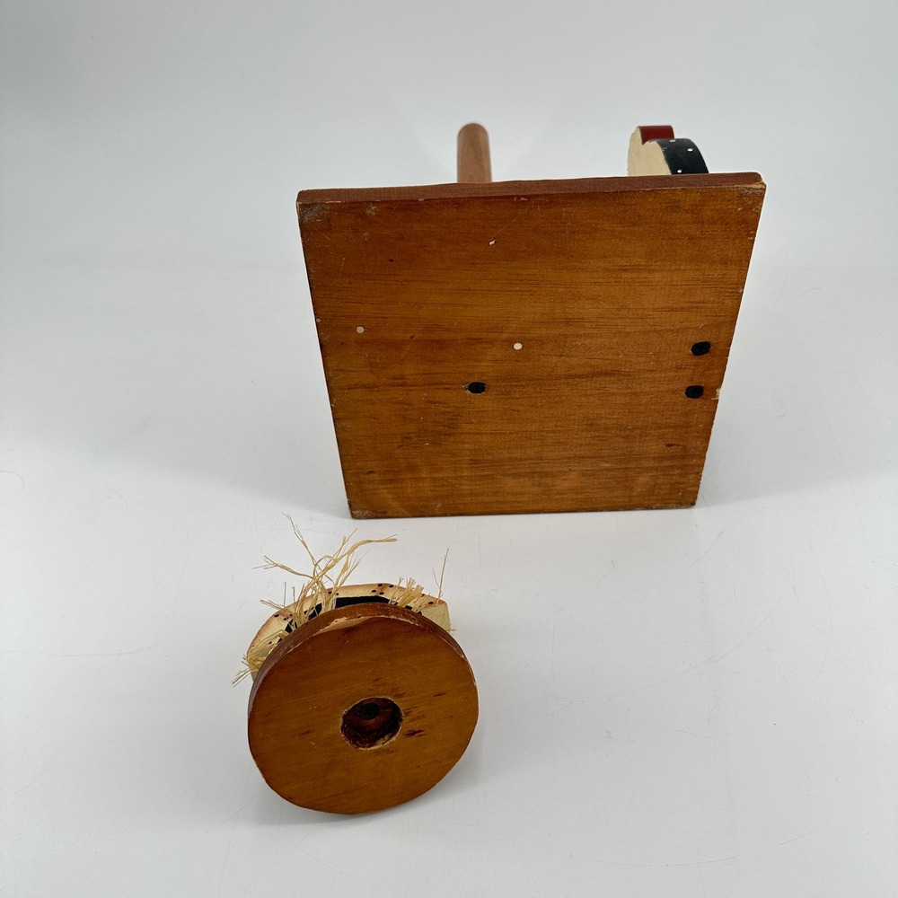 Vintage Folk Art Wooden Paper Towel Holder Hen Chicken Birdhouse Rustic Country - Picture 5 of 8